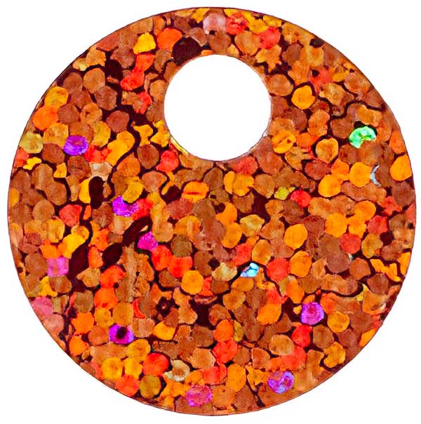 Sequins Round Large Hole Spangle - 20mm - Hologram Orange (Pack)