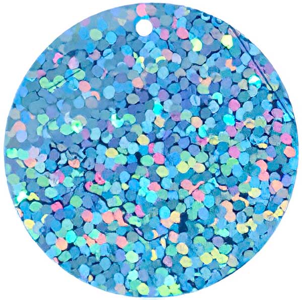 Sequins Round Spangle - 30mm - Hologram Blue (Pack)