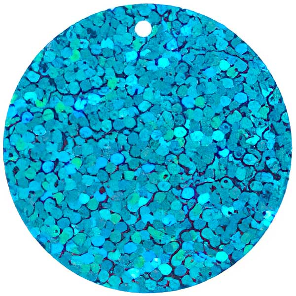 Sequins Round Spangle - 30mm - Hologram Aqua (Pack)