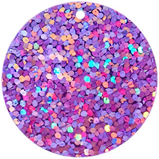 Sequins Round Spangle - 30mm - Hologram Pink (Pack)