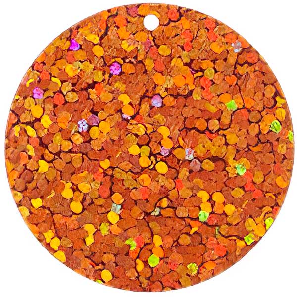 Sequins Round Spangle - 30mm - Hologram Orange (Pack)