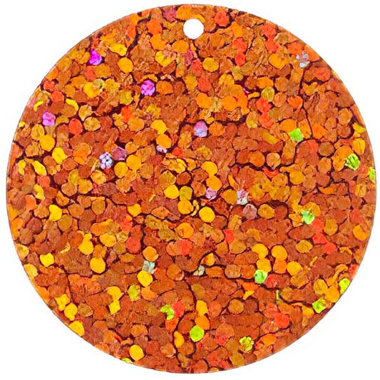 Sequins Round Spangle - 30mm - Hologram Orange (Pack)