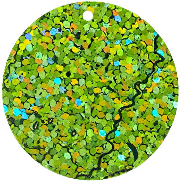 Sequins Round - 30mm - Hologram Lime Green (Pack)