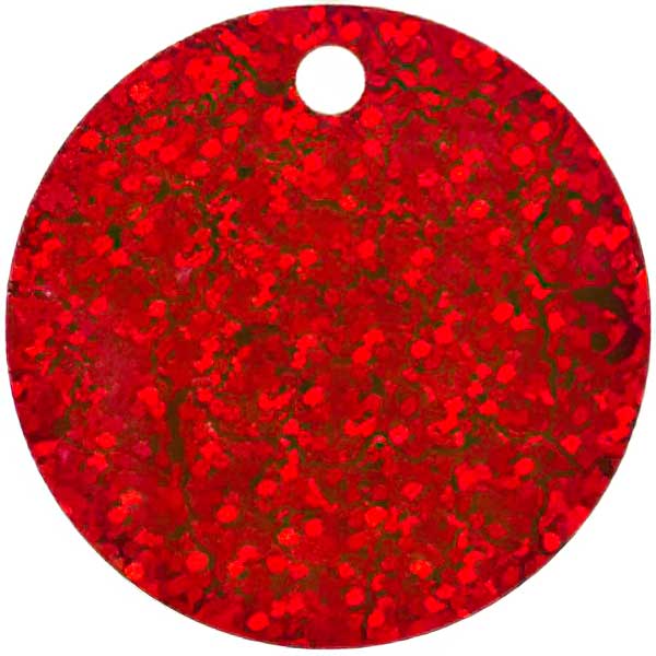Sequins Round Large Hole Spangle - 40mm - Hologram Red (Pack)