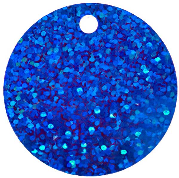 Sequins Round Large Hole Spangle - 40mm - Hologram Royal Blue (Pack)