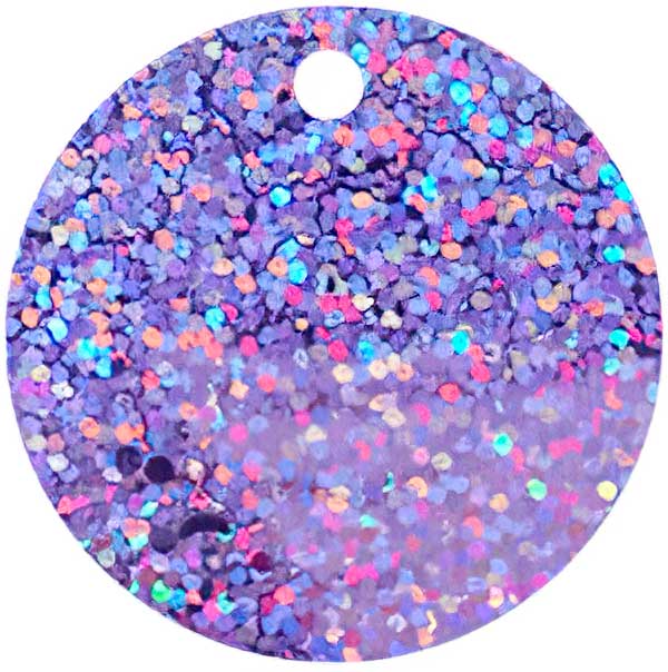 Sequins Round Large Hole Spangle - 40mm - Hologram Lilac (Pack)