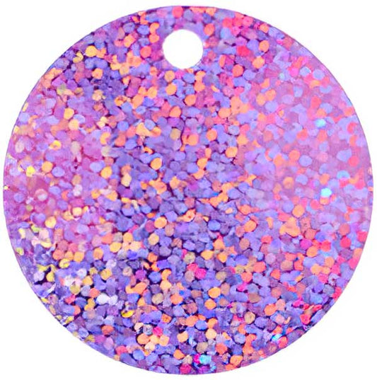 Sequins Round Large Hole Spangle - 40mm - Hologram Pink (Pack)