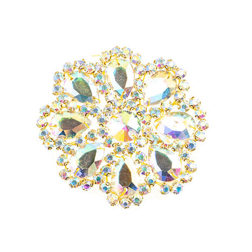 Fashion Embellishment - 65mm Crystal Motif Eclipse - Crystal AB - Silver