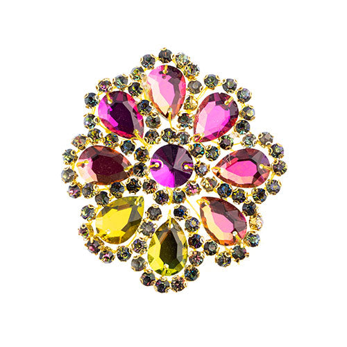 Fashion Embellishment - 65mm Crystal Motif Daisy - Multi