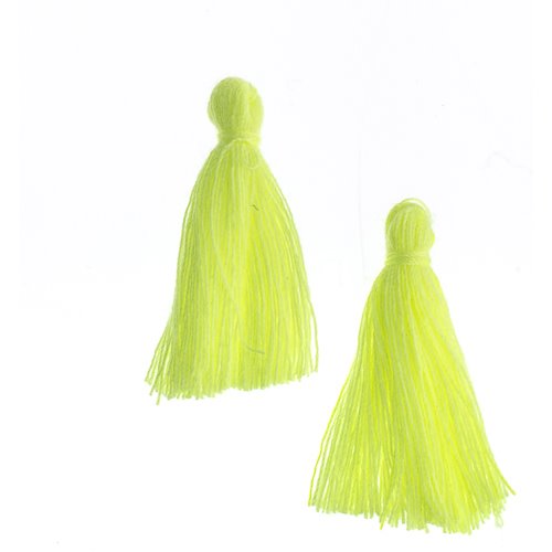 Components - 1in Cotton Tassels - Sunshine Yellow (Pack of 20)