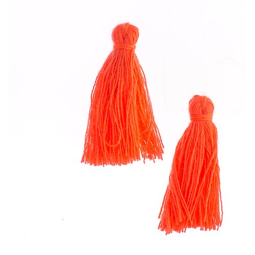Components - 1in Cotton Tassels - Hot Pink (Pack of 20)