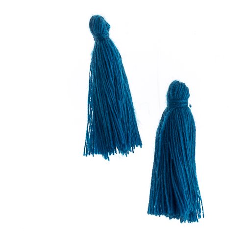 Components - 1in Cotton Tassels - Indicolite (Pack of 20)