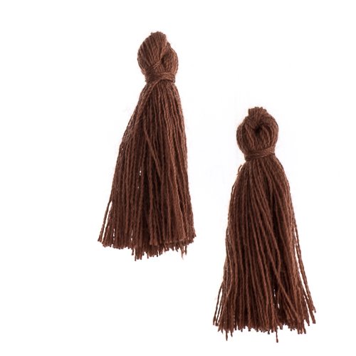 Components - 1in Cotton Tassels - Light Brown (Pack of 20)