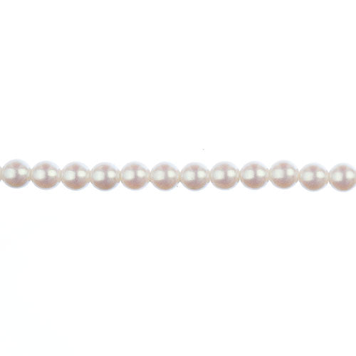 Glass Pearls - 4mm - Round - Iridescent White (Strand 45)