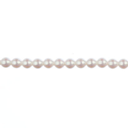 Glass Pearls - 4mm - Round - Iridescent White (Strand 45)