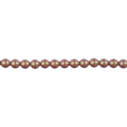 Glass Pearls - 4mm - Round - Iridescent Powder Pink (Strand 45)