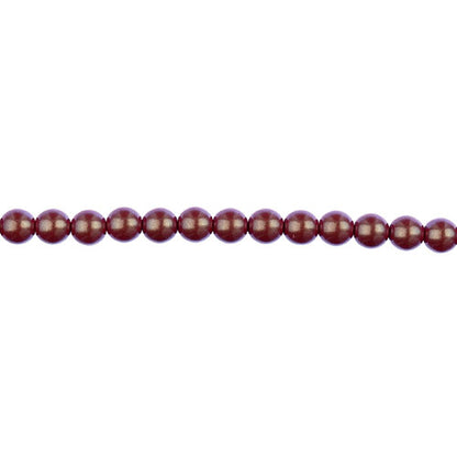 Glass Pearls - 4mm - Round - Iridescent Red (Strand 45)