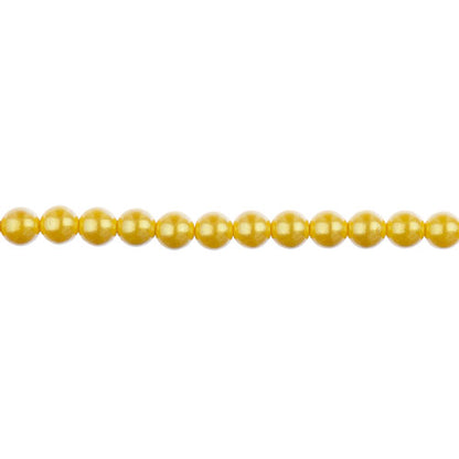 Glass Pearls - 4mm - Round - Iridescent Yellow (Strand 45)