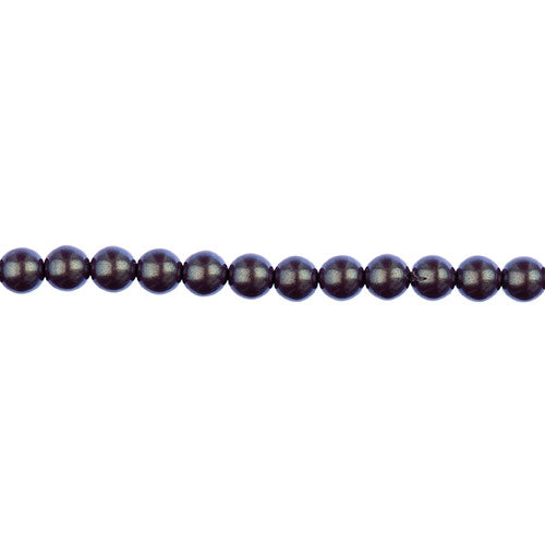 Glass Pearls - 4mm - Round - Iridescent Purple (Strand 45)