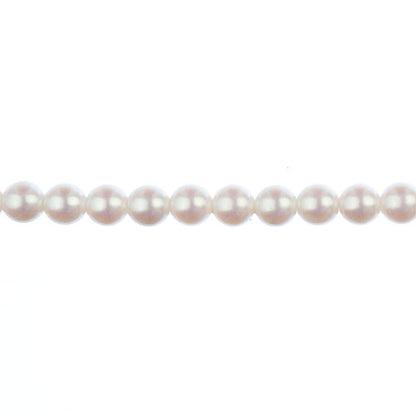 Glass Pearls - 6mm - Round - Iridescent White (Strand 30)