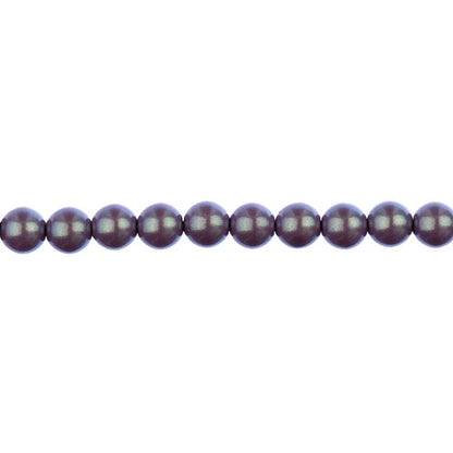 Glass Pearls - 6mm - Round - Iridescent Lavender (Strand 30)