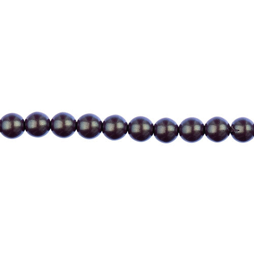 Glass Pearls - 6mm - Round - Iridescent Purple (Strand 30)