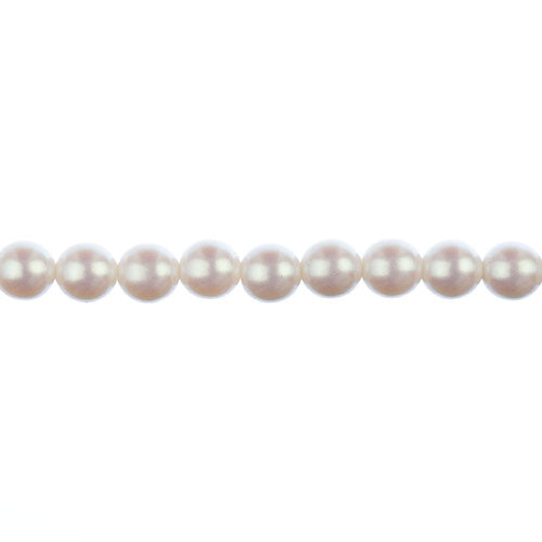 Glass Pearls - 8mm - Round - Iridescent White (Strand 23)
