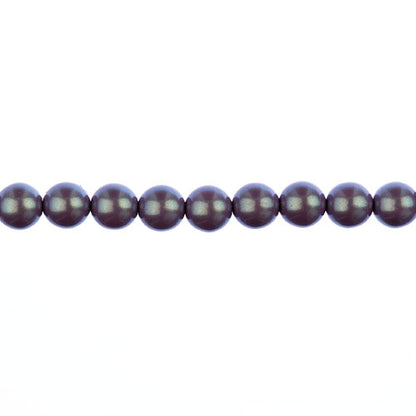 Glass Pearls - 8mm - Round - Iridescent Lavender (Strand 23)