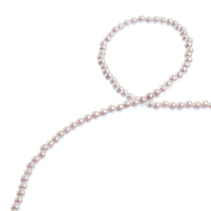 Glass Pearls - 2mm - Round - Iridescent White (Strand 89)
