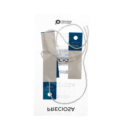 Glass Pearls - 2mm - Round - Iridescent White (Strand 89)