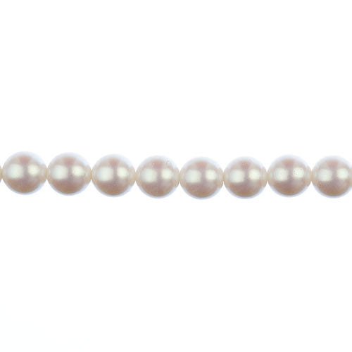 Glass Pearls - 10mm - Round - Iridescent White (Strand 18)