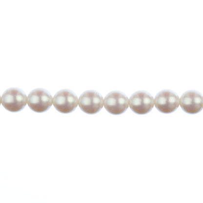 Glass Pearls - 10mm - Round - Iridescent White (Strand 18)
