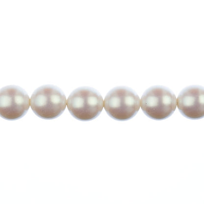 Glass Pearls - 14mm - Round - Iridescent White (Strand 13)