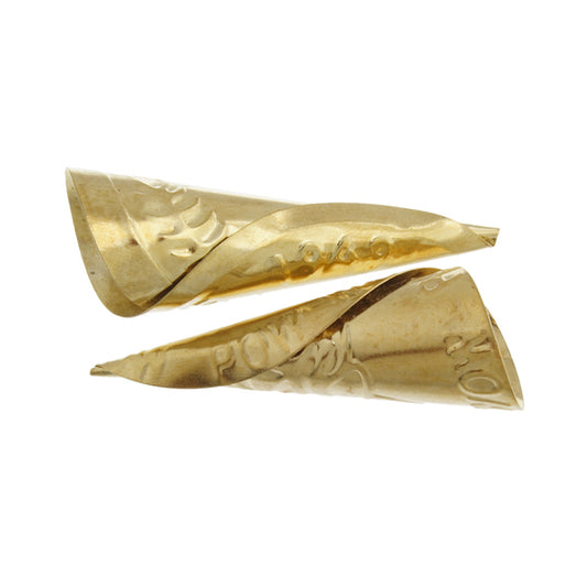 Findings - Jingle - 64mm Embossed Jingle Cone McPherson - Brass (25)