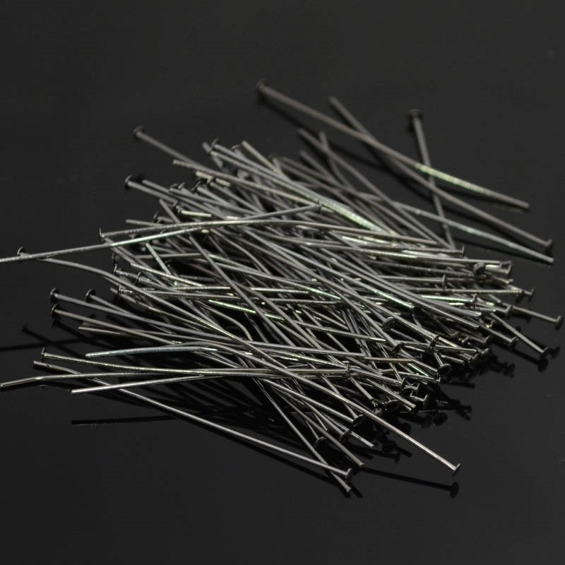 Headpins - 1.5in / 22ga Flat Head - Gunmetal (100)