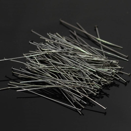 Headpins - 1.5in / 22ga Flat Head - Gunmetal (100)