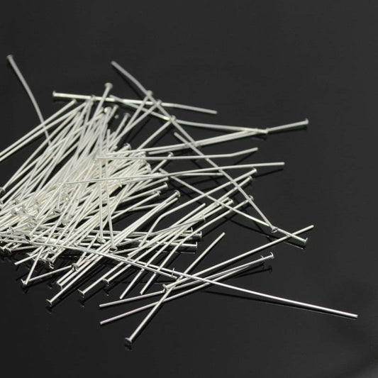 Headpins - 1.5in / 22ga Flat Head - Bright Silver (500)