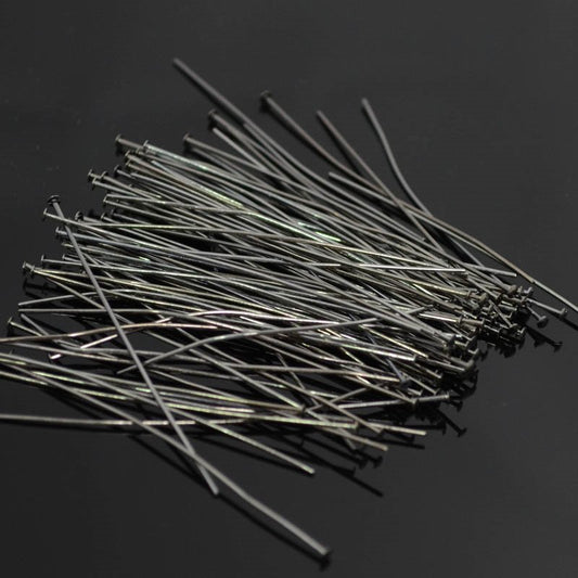 Headpins - 2in / 22ga Flat Head - Gunmetal (100)