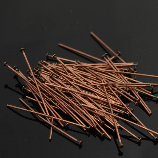 Headpins - 1.5in / 20ga Flat Head - Antique Copper (100)