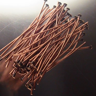 Headpins - 1.5in / 22ga Flat Head - Antique Copper (100)