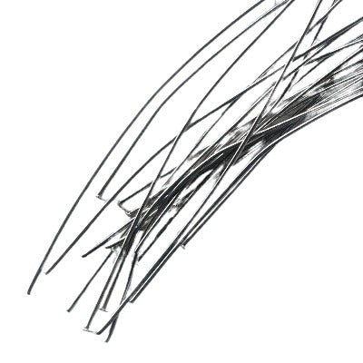 Headpins - 2.5in - Flat Head - Rhodium Plated (100)