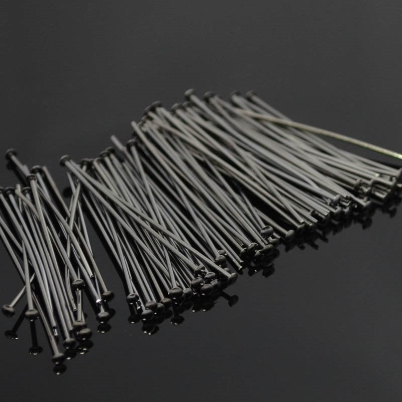 Headpins - 1.5in / 20ga Flat Head - Gunmetal (100)