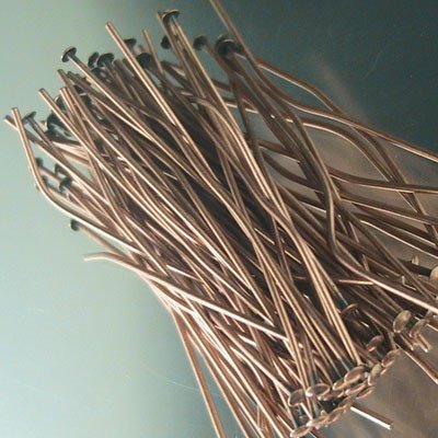 Headpins - 2in / 20ga Flat Head - Antique Copper (100)