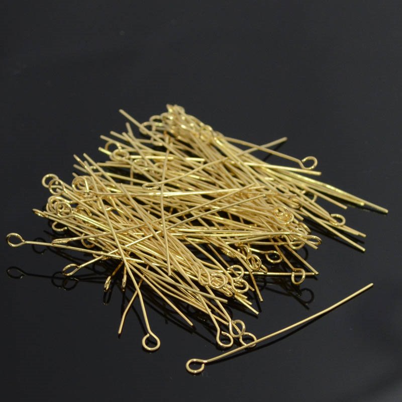 EYEpins - 1.5in / 24ga - Goldplated (100)