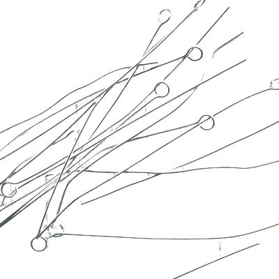 EYEpins - 2in / 24ga - Bright Silver (100)