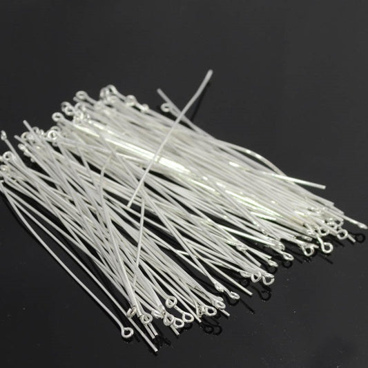 EYEpins - 3in / 20ga - Bright Silver (100)
