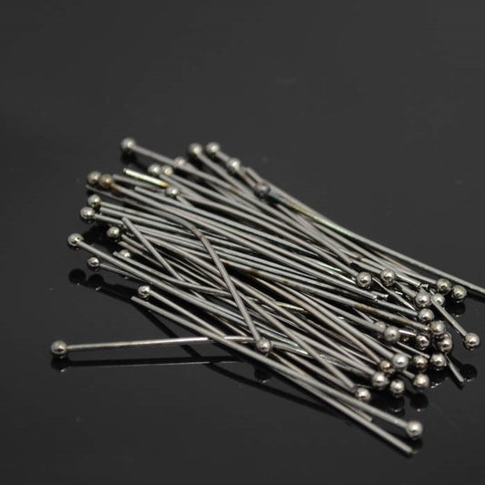 Headpins - 1.5in / 20ga Big Ball - Gunmetal (50)
