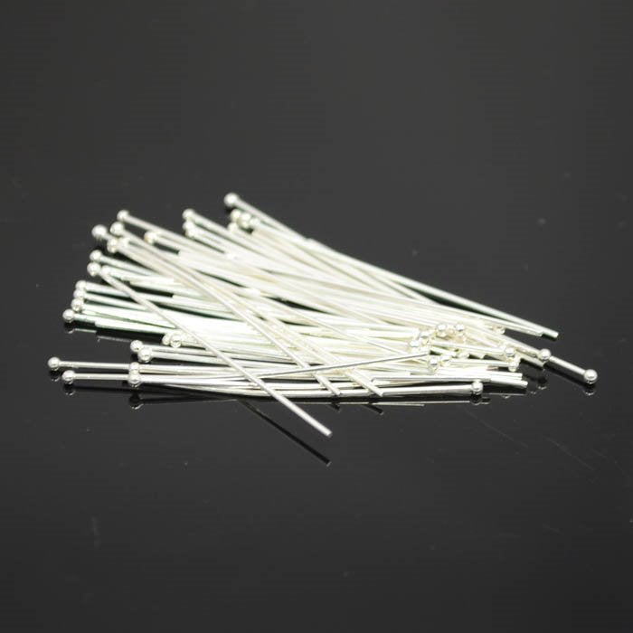 Headpins - 1.5in / 21ga Ball - Silverplated (50)