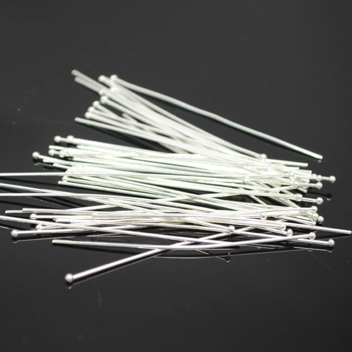 Headpins - 2in / 21ga Ball Headpin - Silverplated (50)