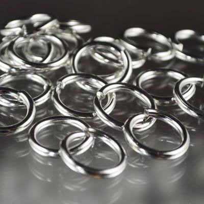 Jump Rings Open - 14mm - Nickel (100 grams)